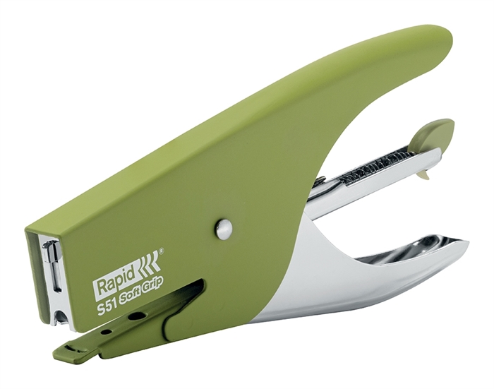 Rapid Stapler S51 for 15 sheets SoftGrip green