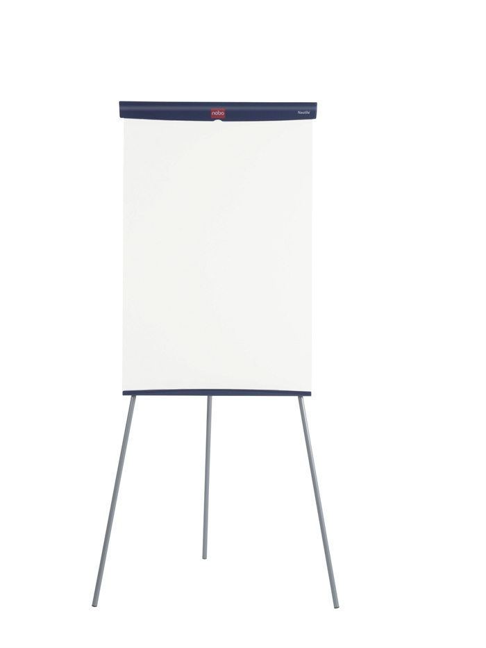 Nobo Flipover floor model Basic with 3 legs, lacquered, magnetic whiteboard.