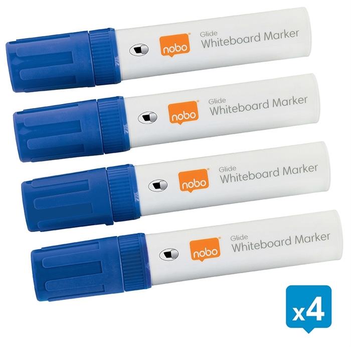 Nobo WB Marker Glide Jumbo angled 10mm blue (4)