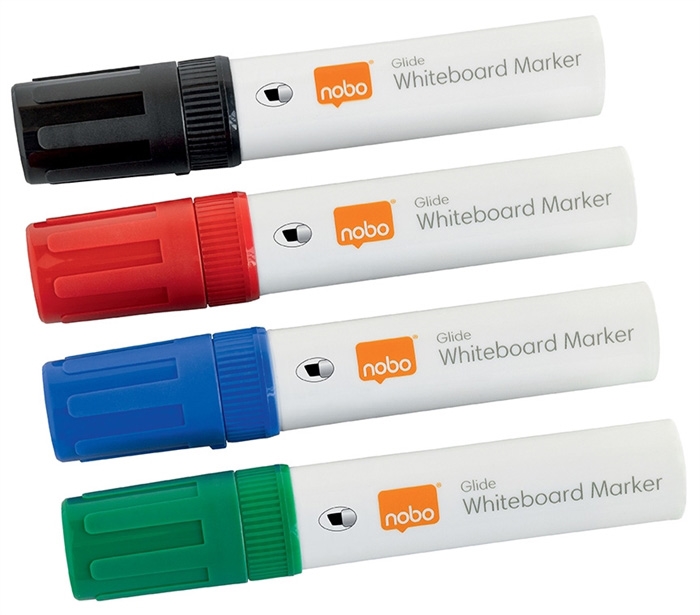 Nobo WB Marker Glide Jumbo oblique 10mm assorted (4)