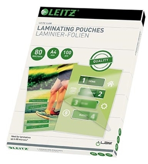 Leitz Laminating Pouch glossy 80 microns A4 (100)