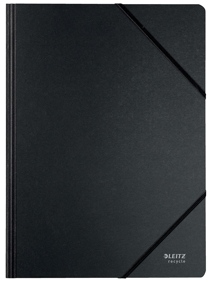 Leitz Elastic folder recycled cardboard A4 black