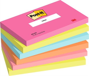 3M Post-it Poptimistic 76 x 127 mm, 100 sheets - 6 pack