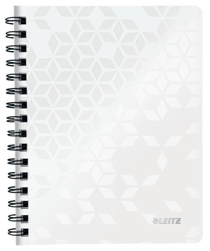 Leitz Wow PP Notebook A5 with hole lining 80 sheets white