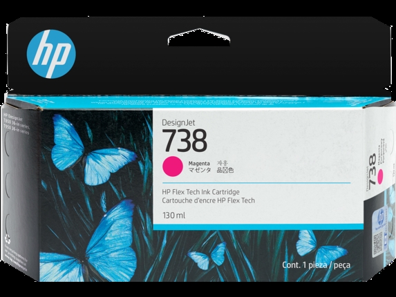 HP 738 130-ml Magenta DesignJet Ink Cartridge