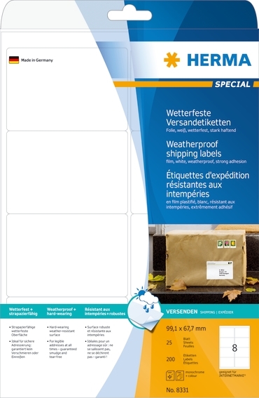 HERMA label shipping - extra strong 99.1 x 67.7 mm, 2 pcs.