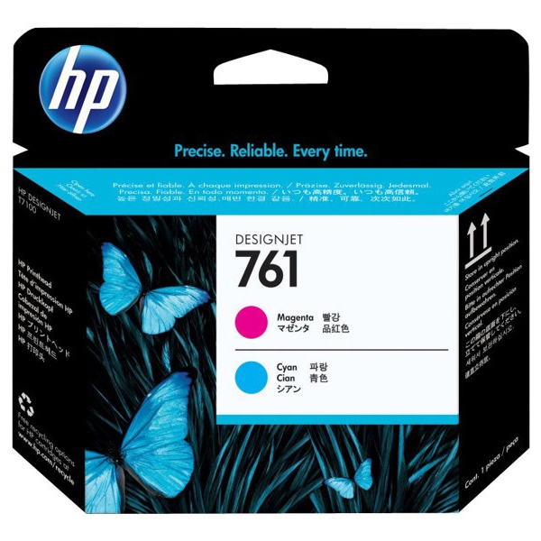 HP 761 magenta & cyan designjet printhead