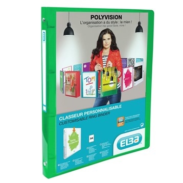 Elba Polyvision Ringbinder A4 15 Mm, Green