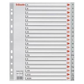 Esselte Register PP A4 maxi A-Å gray