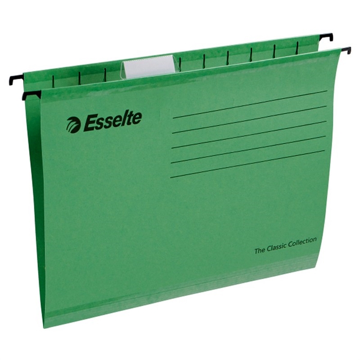 Esselte Reinforced Hanging File, Folio Green (25)