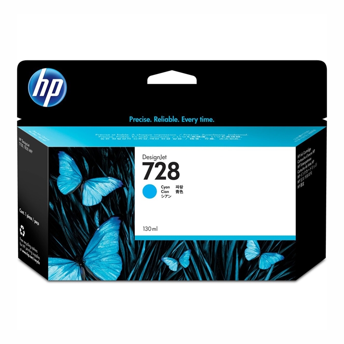 HP 728 130-ml Cyan DesignJet cartridge