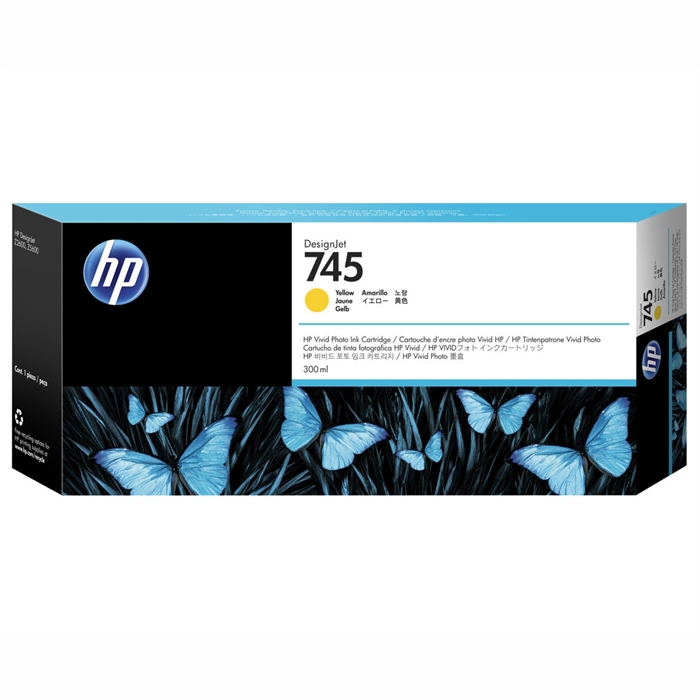 HP 745 yellow cartridge, 300 ml