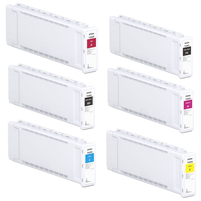 Full set of ink cartridges for Epson T3700, T5700, and T7700