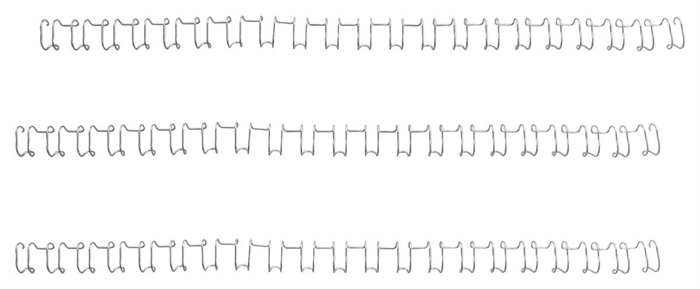 GBC Wire spine 3:1 NO6 9.5mm A4 white (100)