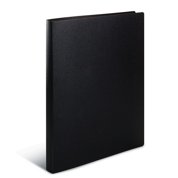 HERMA ring binder PP A4 2DR 25mm transparent black