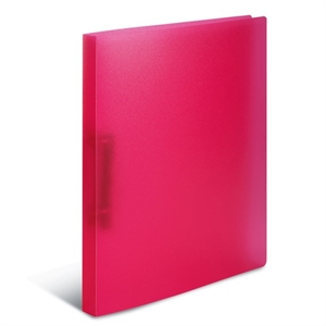 HERMA ring binder PP A4 2DR 25mm transparent pink