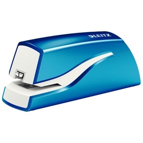 Leitz Stapler WOW battery for 10 sheets blue.