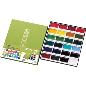 ZIG GANSAI TAMBI Aquarel 24 colour set