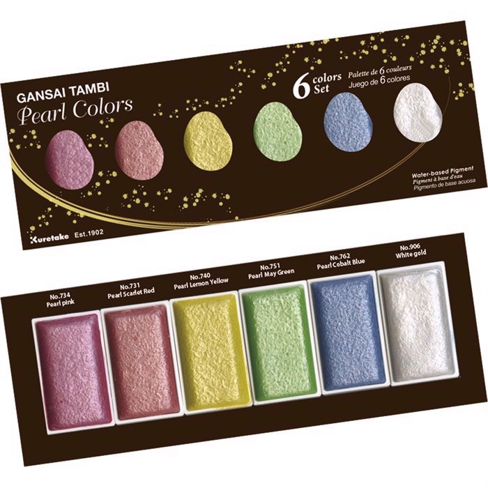 ZIG GANSAI TAMBI PEARL COLORS 6 colors set