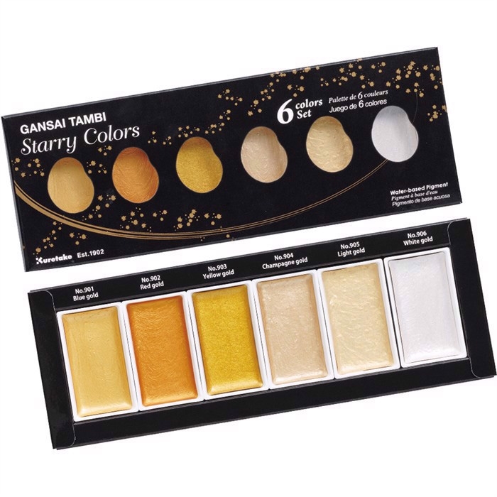 ZIG GANSAI TAMBI STARRY COLORS set with 6 colors