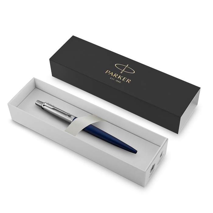 Parker Jotter Ballpoint Pen Royal Blue CT M in blue box