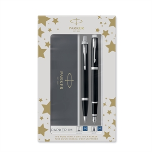 Parker Duoset IM CT ballpoint pen+filling pen black/silver