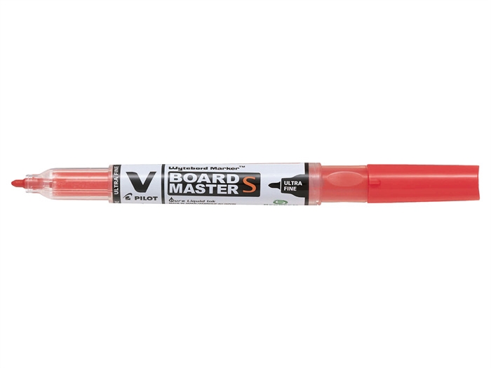 Pilot V Board Master S Ultra Fine round tip red.