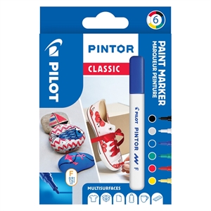 Pilot Marker Pintor Fine Classic 1.0 assorted (set of 6)