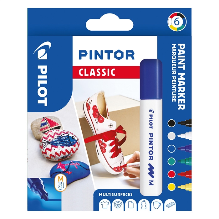 Pilot Marker Pintor Medium Classic 1.4, set of 6