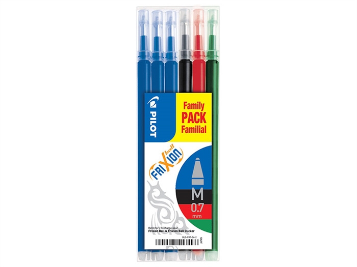 Pilot Frixion Clicker 0.7 refill assorted (6)