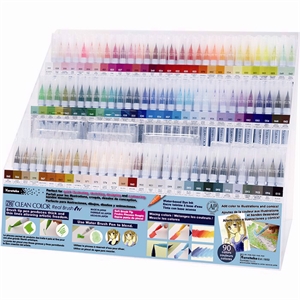 ZIG Clean Color Brush Pen Display with 356 pieces