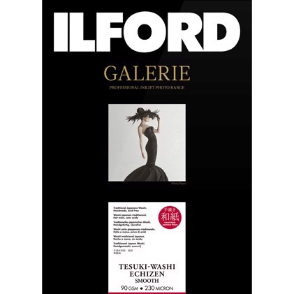 Ilford GALERIE Tesuki-Washi Echizen Smooth 90 - A3+ deckle edge, 10 sheets