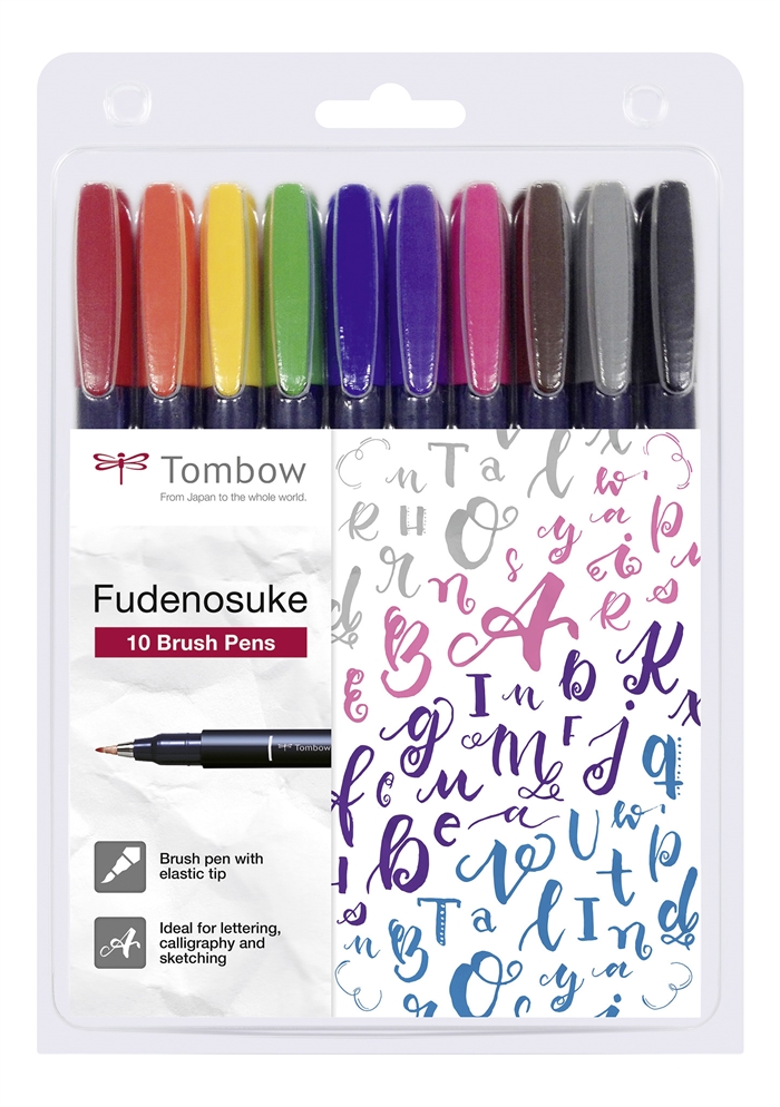 Tombow Marker Fudenosuke hard type (10)