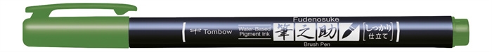 Tombow Marker Fudenosuke hard green