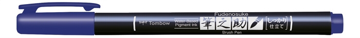 Tombow Marker Fudenosuke hard blue