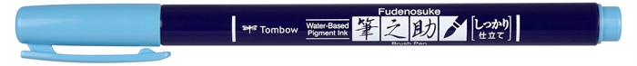 Tombow Marker Fudenosuke hard neon blue